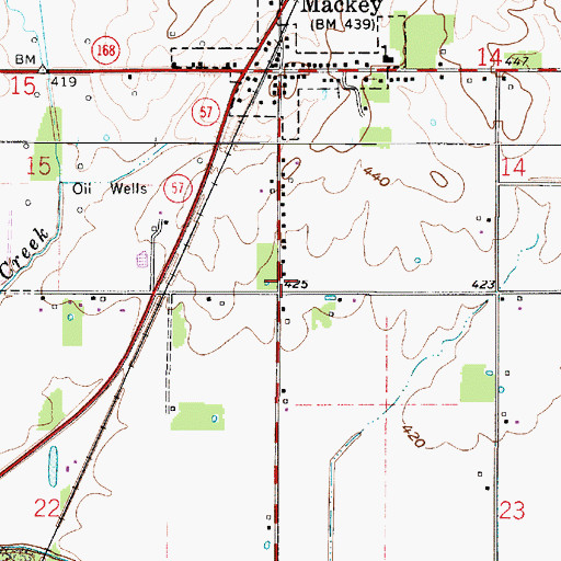 Topographic Map of Township of Barton, IN