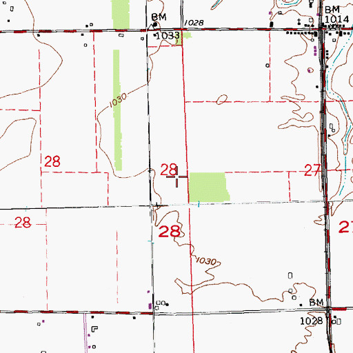 Topographic Map of Township of Bath, IN