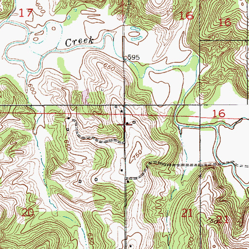 Topographic Map of Township of Beech Creek, IN