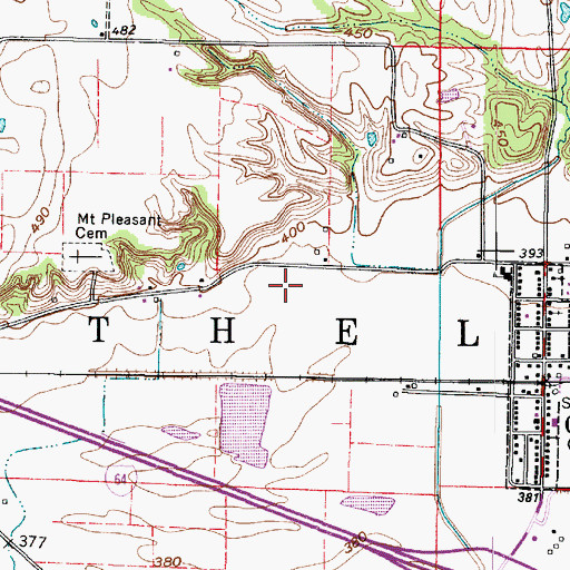 Topographic Map of Township of Bethel, IN
