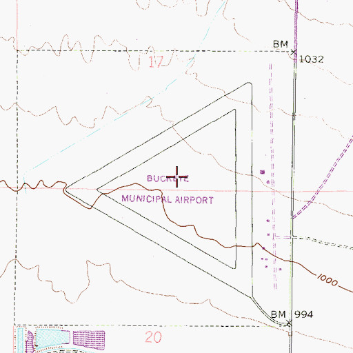 Topographic Map of Buckeye Municipal Airport, AZ