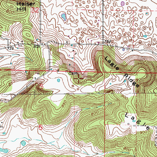 Topographic Map of Township of Blue River, IN