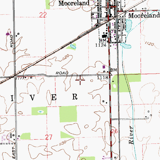 Topographic Map of Township of Blue River, IN