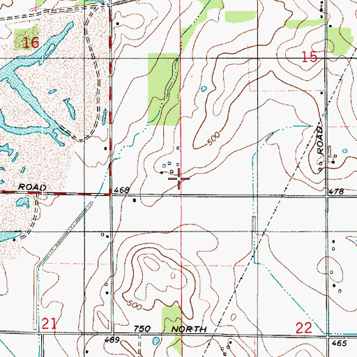 Topographic Map of Township of Bogard, IN