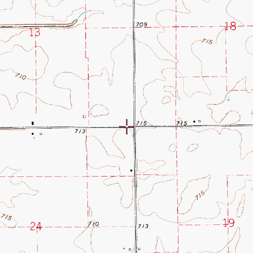 Topographic Map of Township of Bolivar, IN