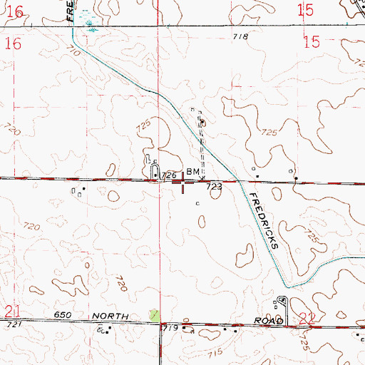 Topographic Map of Township of Boone, IN
