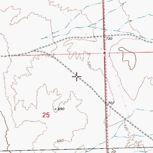 Topographic Map of Sun Valley Airport, AZ