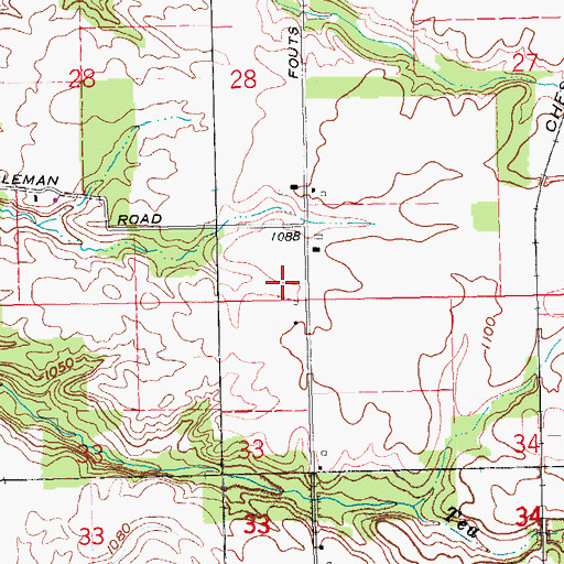 Topographic Map of Township of Boston, IN