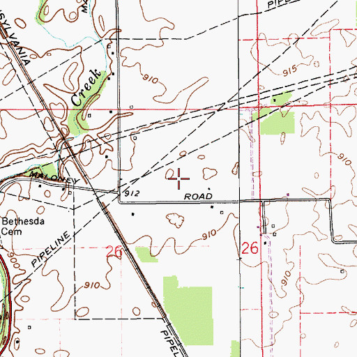 Topographic Map of Township of Brown, IN