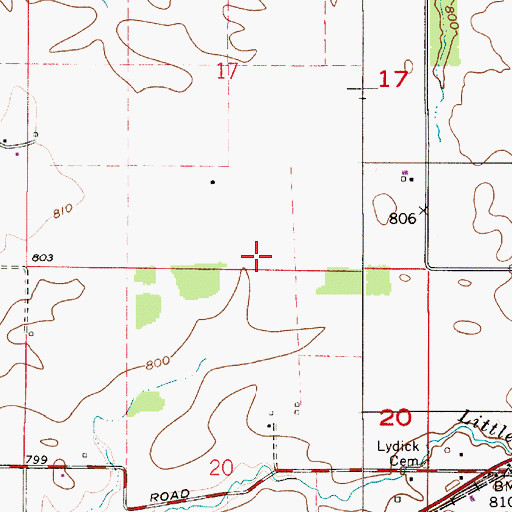 Topographic Map of Township of Brown, IN