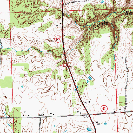 Topographic Map of Township of Brown, IN