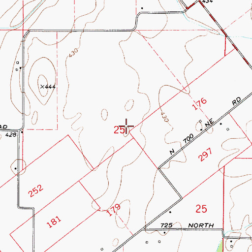 Topographic Map of Township of Busseron, IN