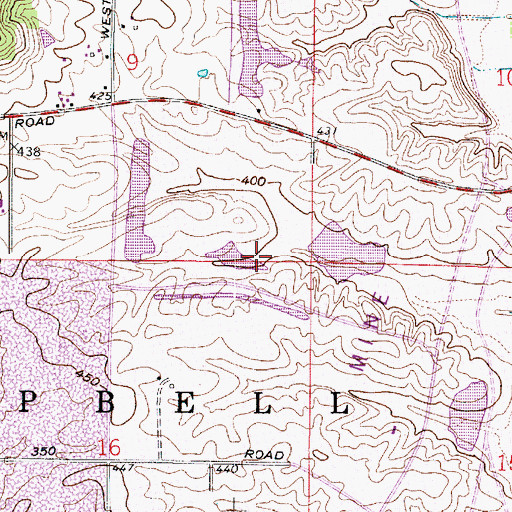 Topographic Map of Township of Campbell, IN