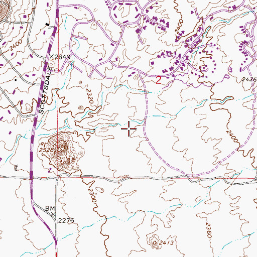 Topographic Map of The Boulders Heliport, AZ