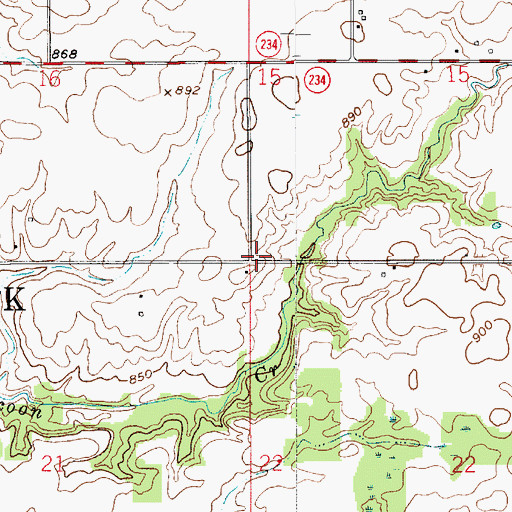 Topographic Map of Township of Clark, IN