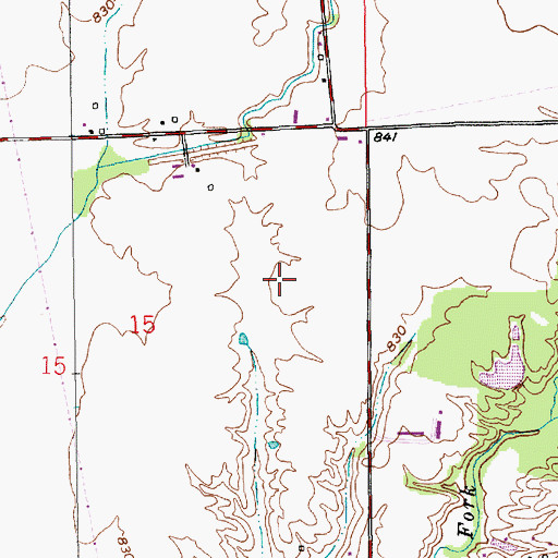 Topographic Map of Township of Clay, IN