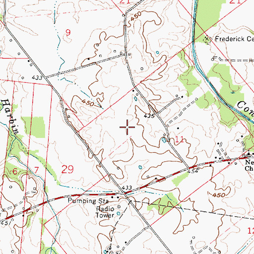 Topographic Map of Township of Clay, IN
