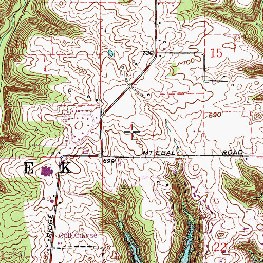 Topographic Map of Township of Clear Creek, IN
