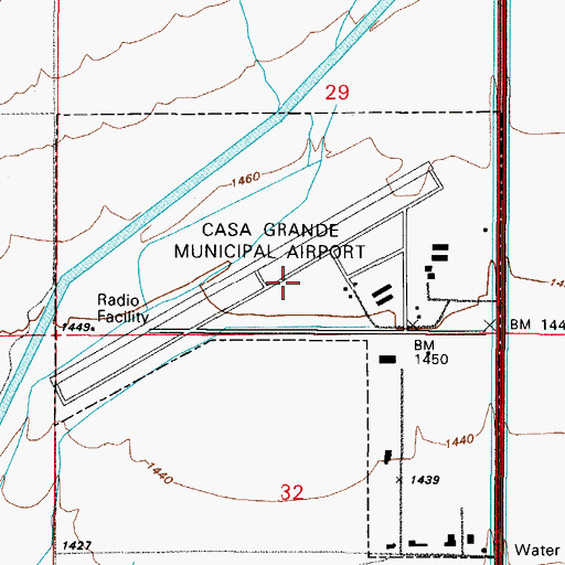 Topographic Map of Casa Grande Municipal Airport, AZ