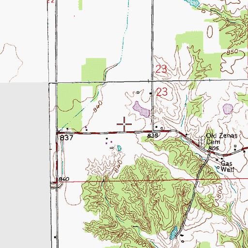 Topographic Map of Township of Columbia, IN
