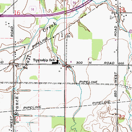 Topographic Map of Township of Coolspring, IN