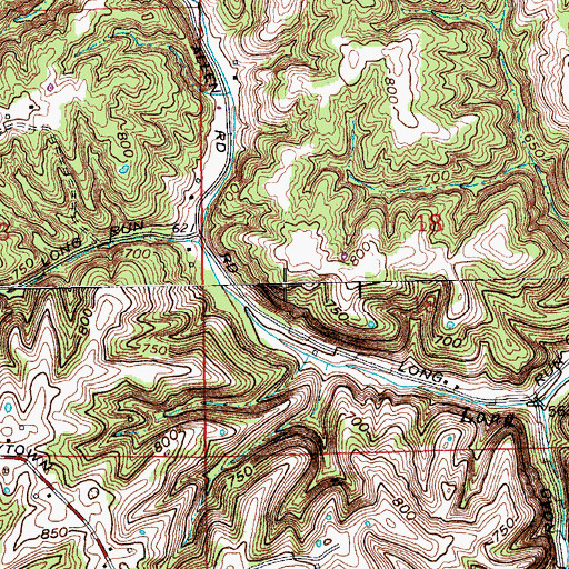 Topographic Map of Township of Craig, IN