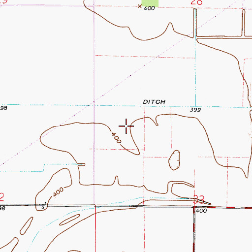 Topographic Map of Township of Decker, IN