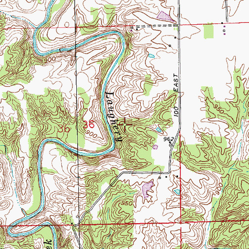 Topographic Map of Township of Delaware, IN