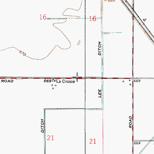 Topographic Map of Township of Dewey, IN