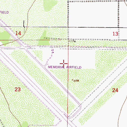 Topographic Map of Gila River Memorial Airport, AZ
