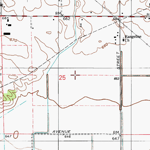 Topographic Map of Township of Eagle Creek, IN