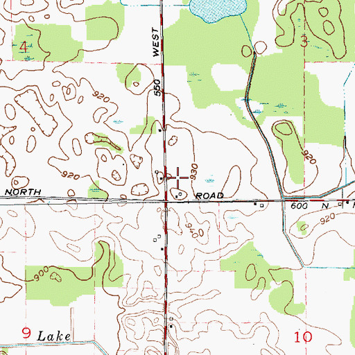 Topographic Map of Township of Etna-Troy, IN