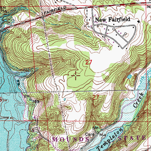 Topographic Map of Township of Fairfield, IN