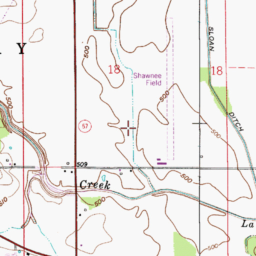 Topographic Map of Township of Fairplay, IN