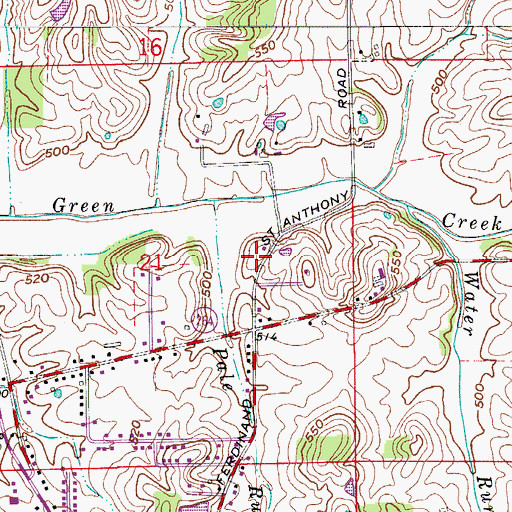 Topographic Map of Township of Ferdinand, IN