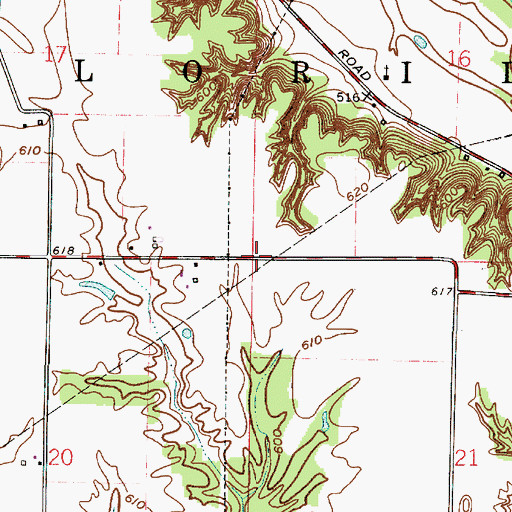Topographic Map of Township of Florida, IN