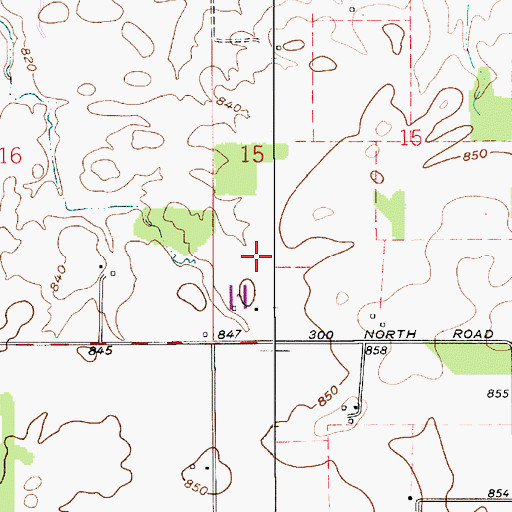 Topographic Map of Township of Franklin, IN