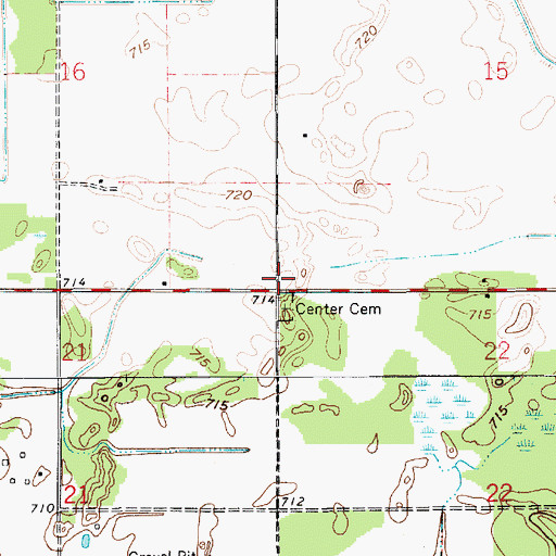 Topographic Map of Township of Franklin, IN