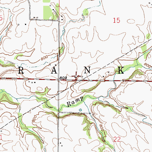 Topographic Map of Township of Franklin, IN