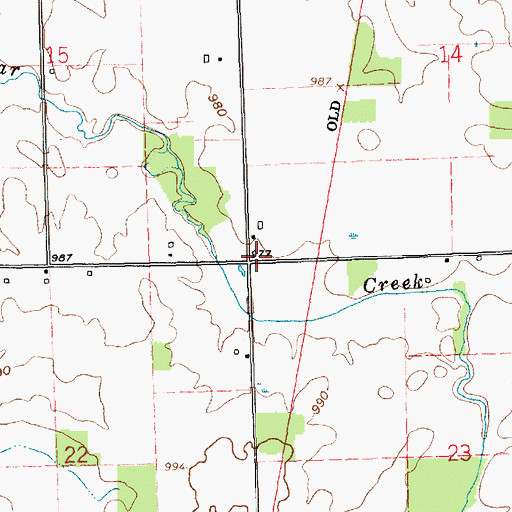Topographic Map of Township of Franklin, IN