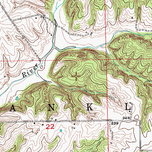 Topographic Map of Township of Franklin, IN