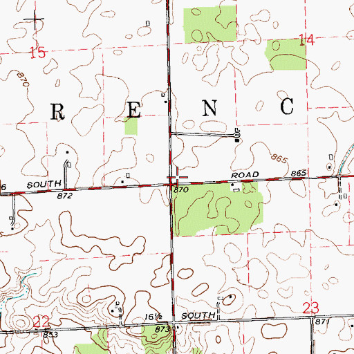 Topographic Map of Township of French, IN