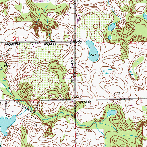 Topographic Map of Township of Galena, IN