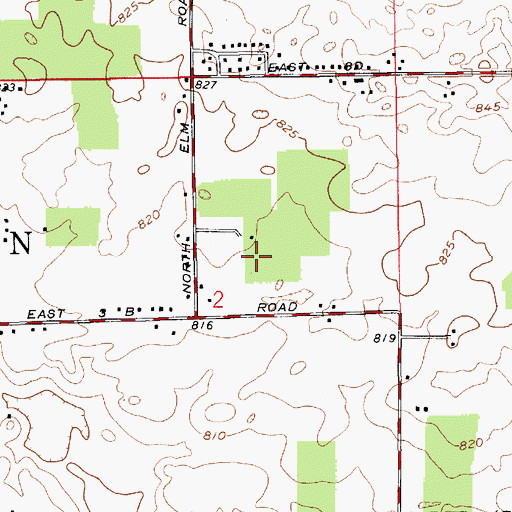 Topographic Map of Township of German, IN