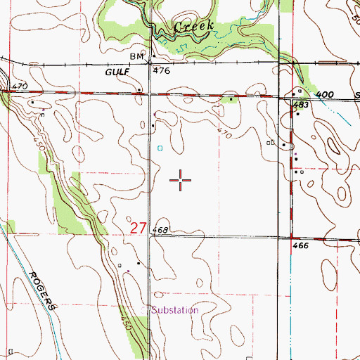 Topographic Map of Township of Gill, IN