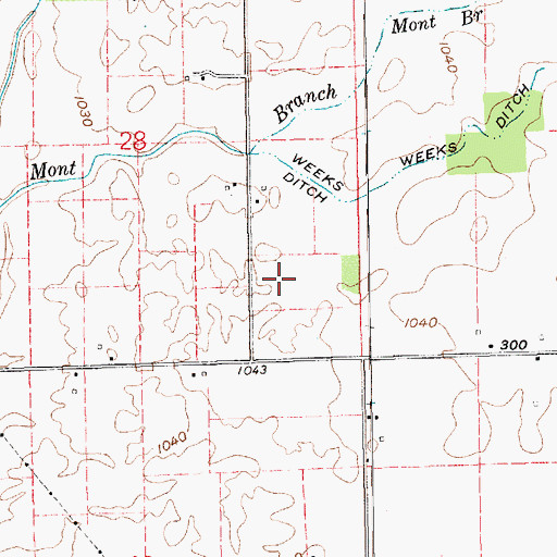 Topographic Map of Township of Greensboro, IN