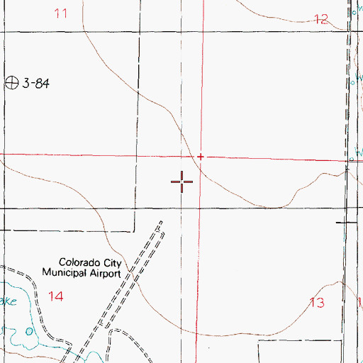Topographic Map of Colorado City Municipal Airport, AZ