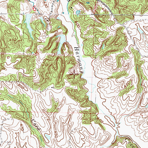 Topographic Map of Township of Harmony, IN
