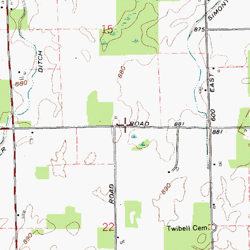 Topographic Map of Township of Harrison, IN