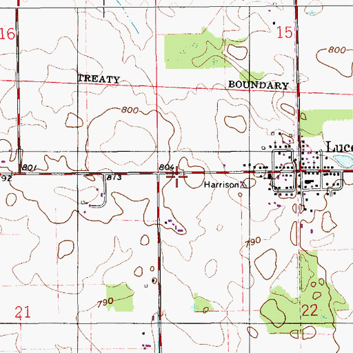 Topographic Map of Township of Harrison, IN
